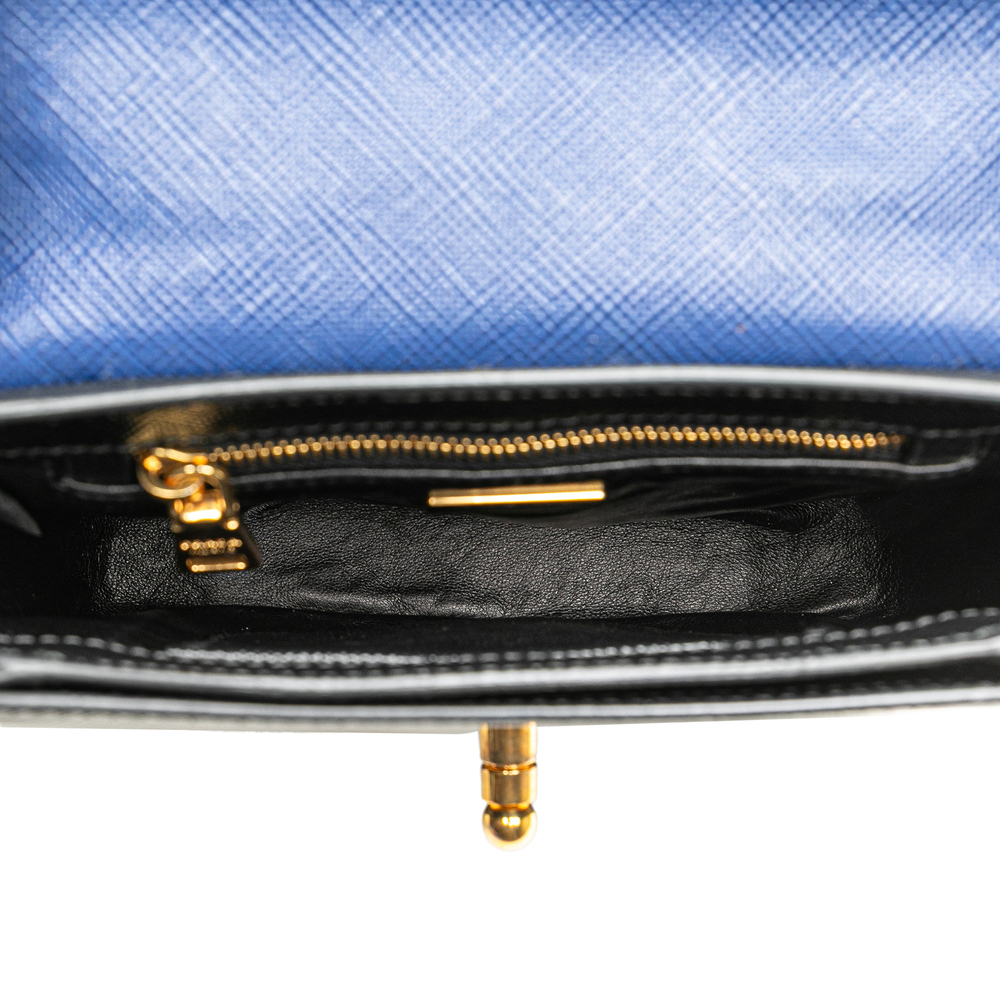 Pre-Loved Prada Bicolor Saffiano Cuir Flap Crossbody - Picture 4 of 10